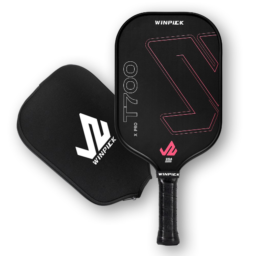 Pickleball Paddle, T700 Carbon Fiber Thermoformed Pickleball Paddle USAPA Approved with High Spin & Power, 16MM Polypropylene Honeycomb Core, Anti-Slip Comfort Grip 18K Pickleball Racket